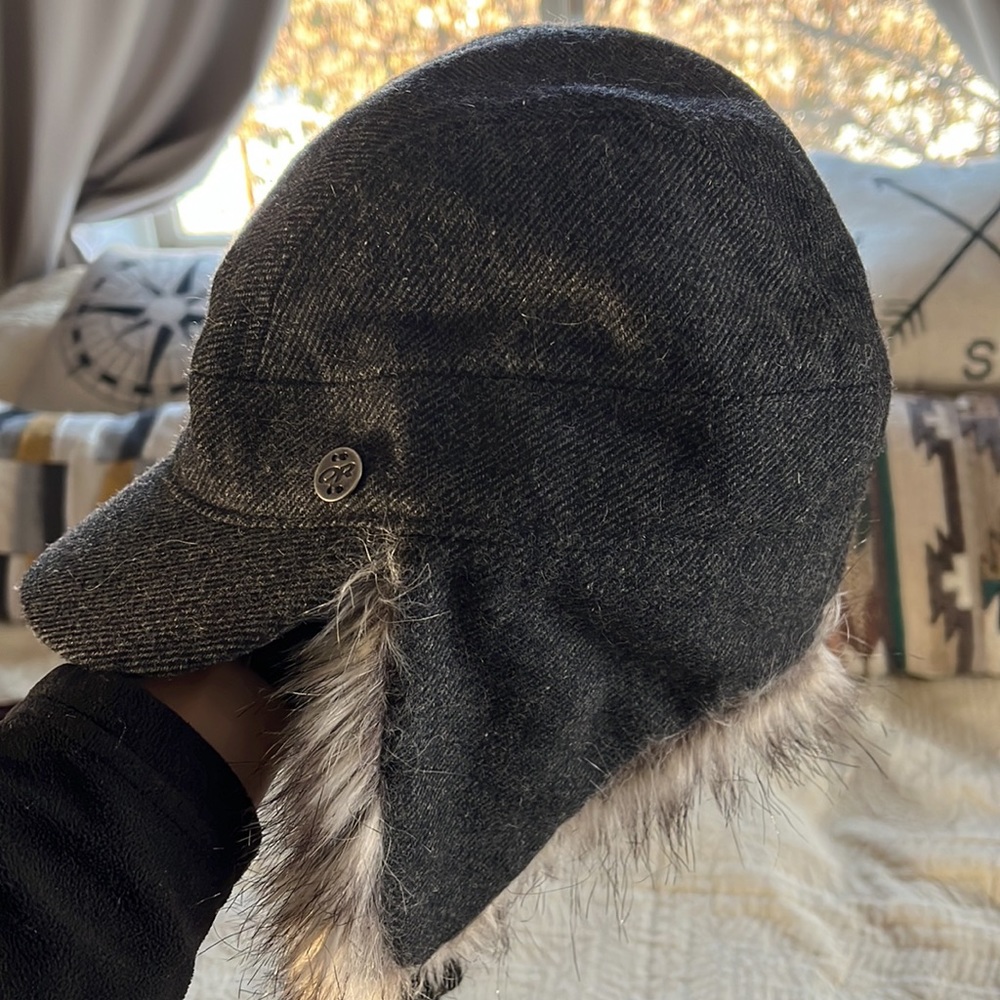 Outdoor research wool faux fur winter hat